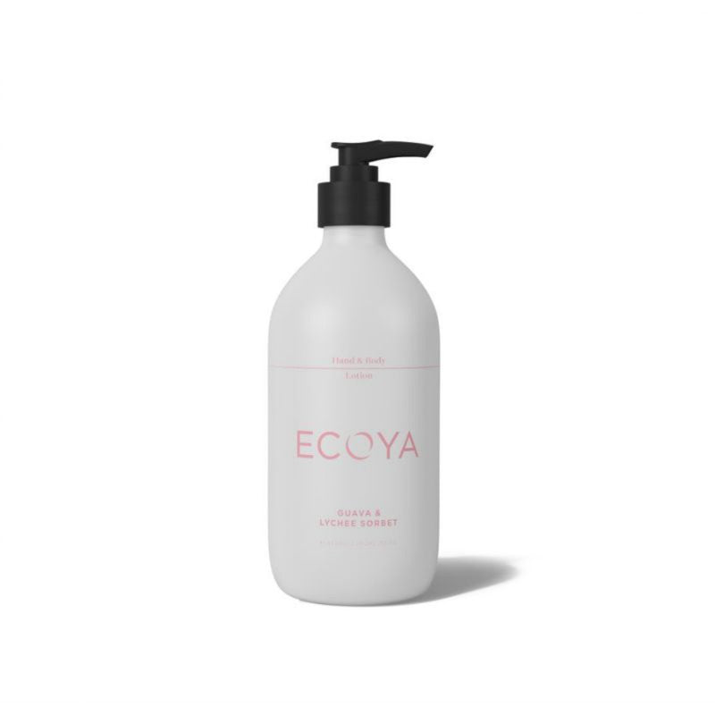 Ecoya Guava & Lychee Sorbet 450ml Hand and Body Lotion - Red