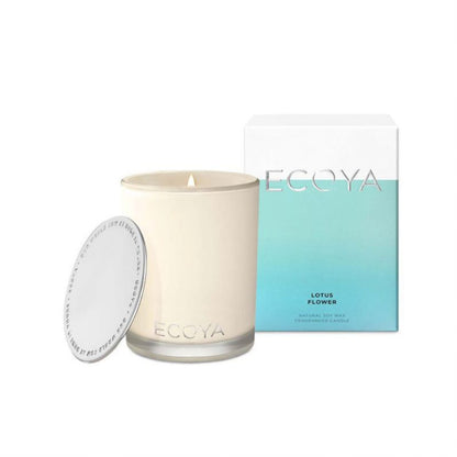 Ecoya Lotus Flower 400g Madison Jar Candle - Blue