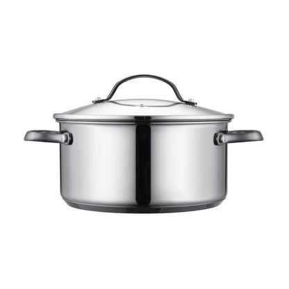 MasterPro McKinnon Stainless Steel 4 Piece Cookware Set - Silver