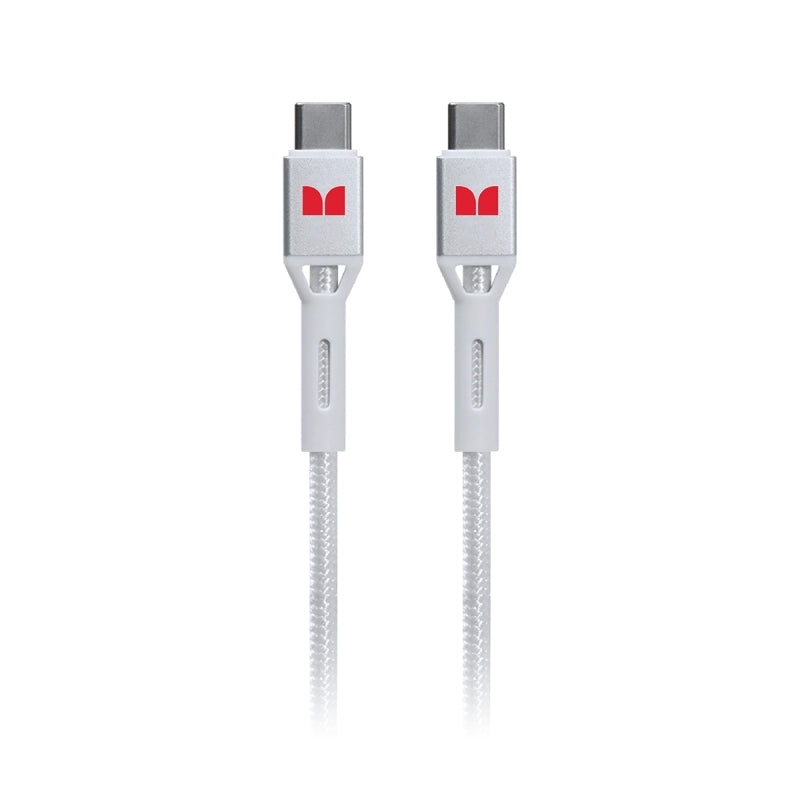 Monster USB-C to USB-C Braided Cable - White 1.2m
