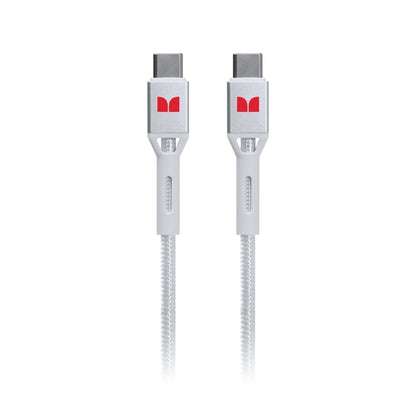 Monster USB-C to USB-C Braided Cable - White 1.2m