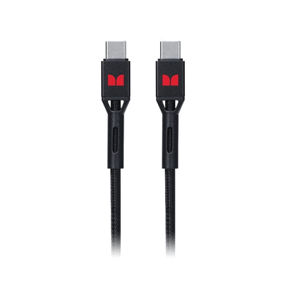 Monster USB-C to USB-C Braided Cable - Black 2m