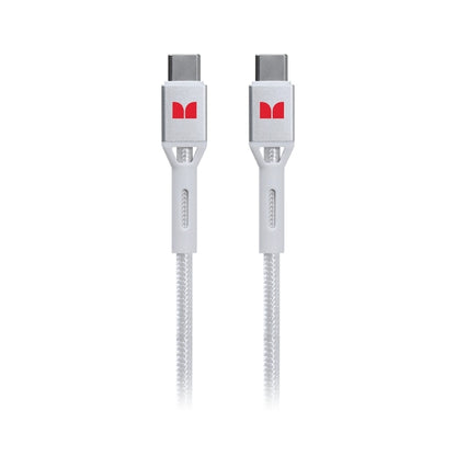 Monster USB-C to USB-C Braided Cable - White 2m