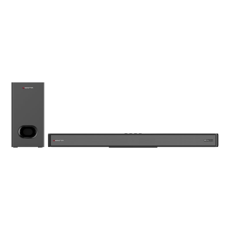 Monster 2.1.2 Channel Dolby Atmos 100-Watt Soundbar with Wireless Subwoofer