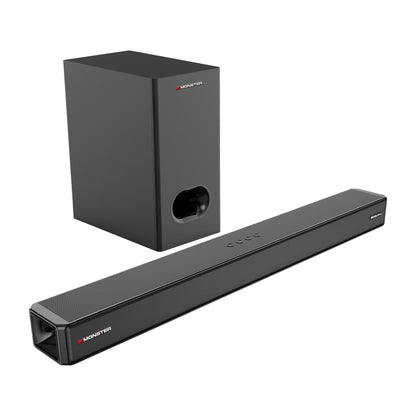 Monster 2.1.2 Channel Dolby Atmos 100-Watt Soundbar with Wireless Subwoofer