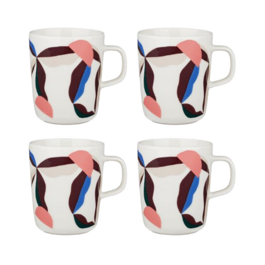 Marimekko Oiva / Berry Mug 4-piece Set - Berry