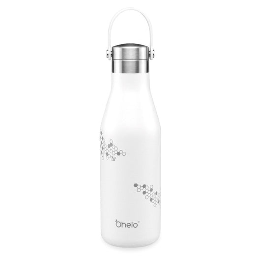 O'helo Oxford White Bottle With Etched Bees