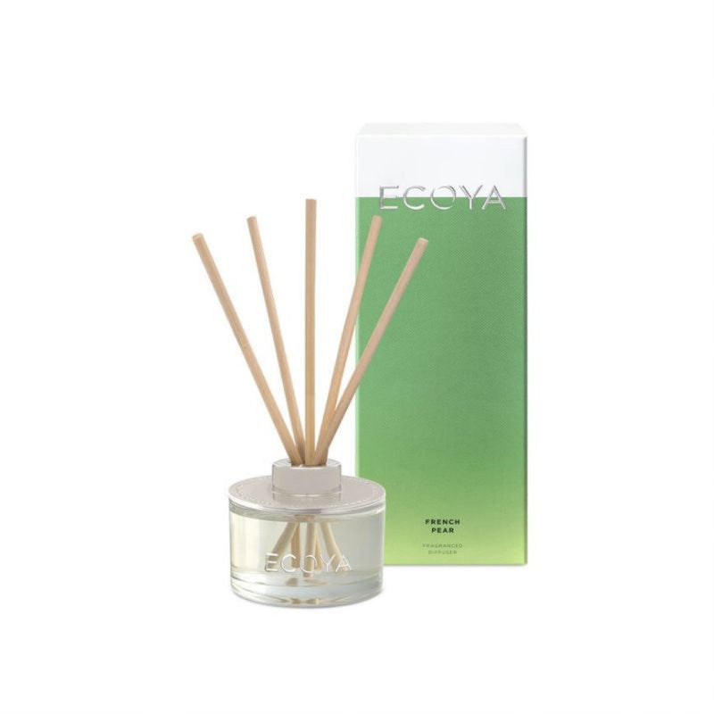 Ecoya French Pear 50ml Mini Reed Diffuser - Green