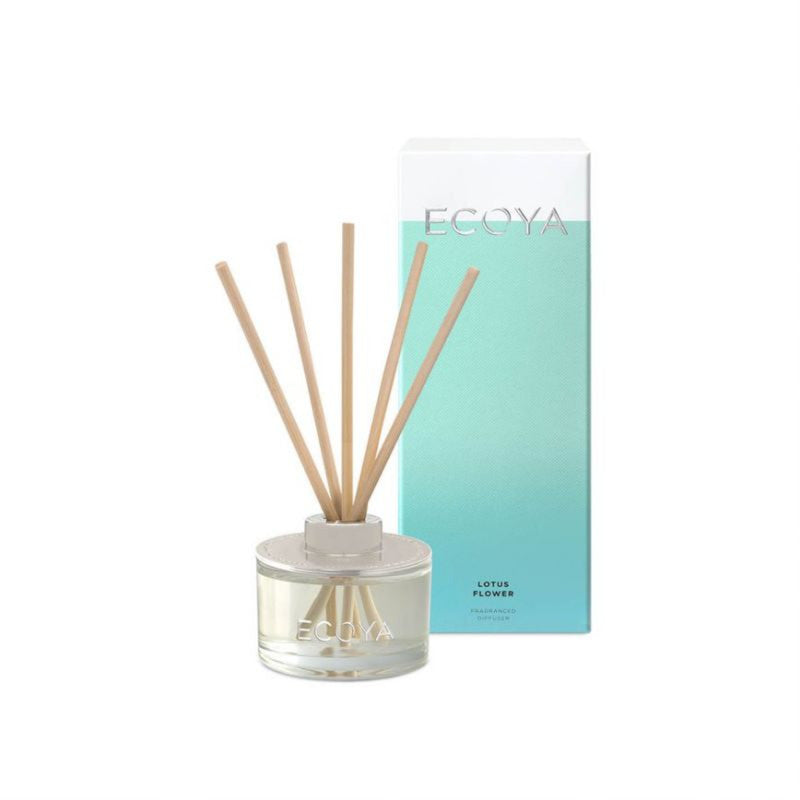 Ecoya Lotus Flower 50ml Mini Reed Diffuser - Blue