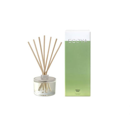 Ecoya French Pear 200ml Fragranced Reed Diffuser - Green