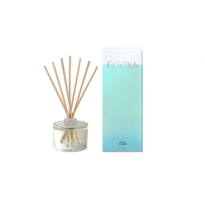 Ecoya Lotus Flower 200ml Fragranced Reed Diffuser - Blue