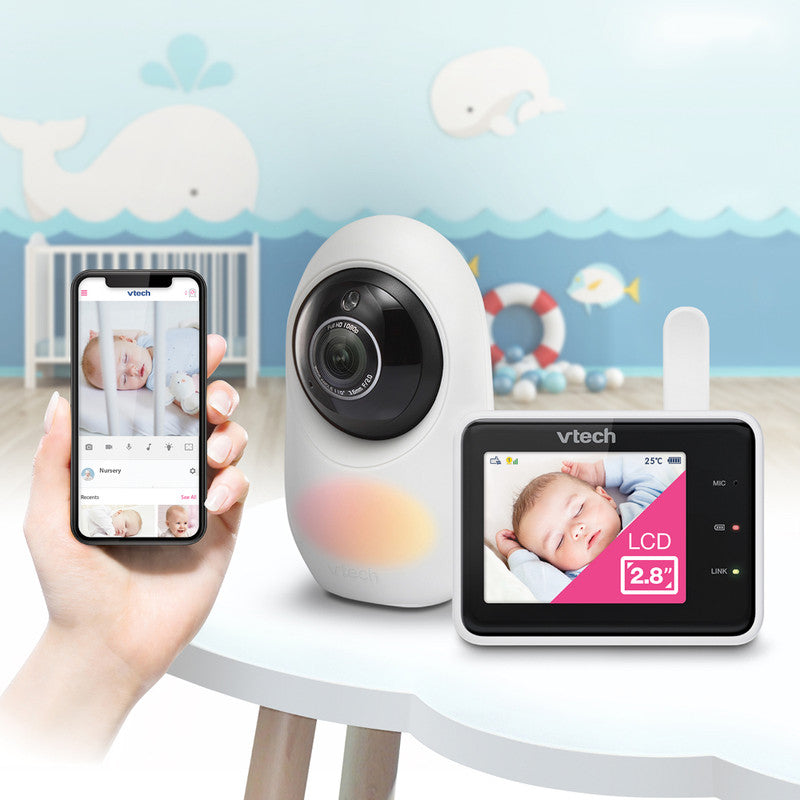 VTech Baby 2.8" Smart Wi-Fi Full Colour Baby Video Monitor - White