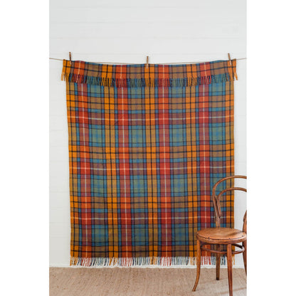 The Grampians Goods Co Recycled Wool Scottish Tartan Blankets - Autumn