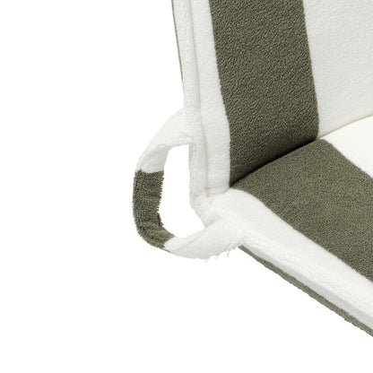 Sunnylife Terry Travel Lounger The Vacay - Olive Stripe
