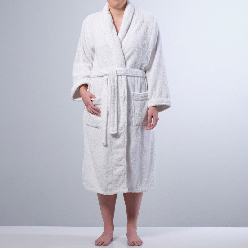 Canningvale Lusso Cotton Terry Medium Bathrobe - White