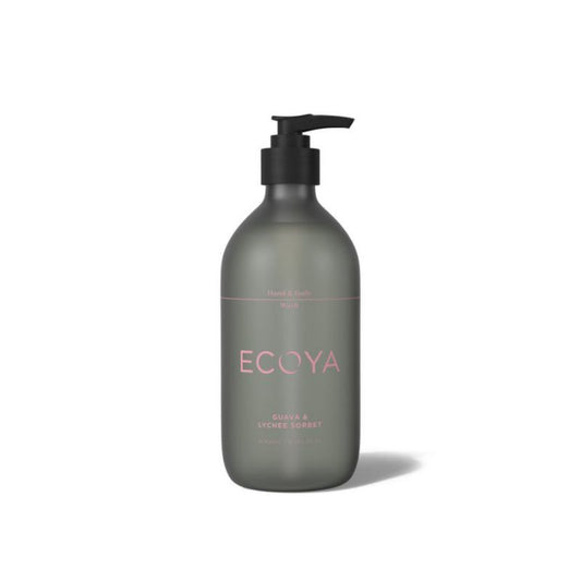 Ecoya Guava & Lychee Sorbet 450ml Hand and Body Wash - Red