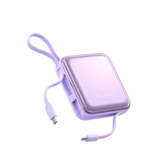 Yoobao Digital Screen Built-in Cable Powerbank 10000mAh - Purple