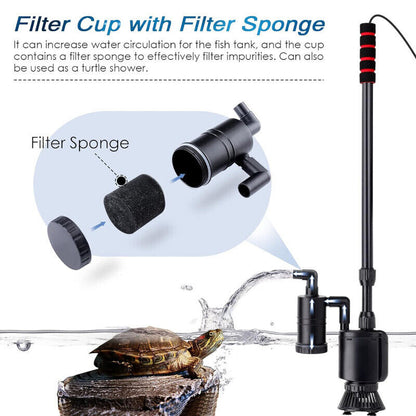 Hygger Aquarium Rechargeable Gravel Cleaner Kit - Black