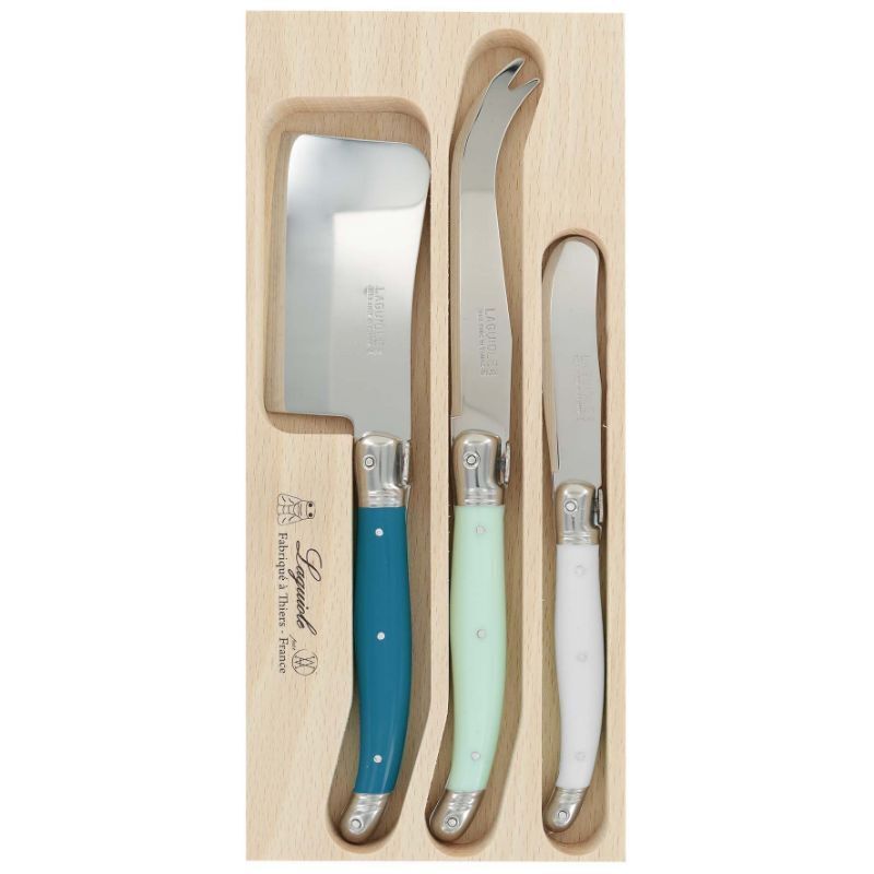 Andre Verdier Laguiole Debutant St. Tropez Cheese Knife Set 3 Piece St. Tropez