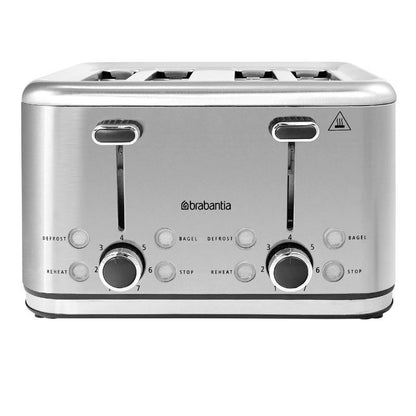 Brabantia 4 Slice Toaster Stainless Steel