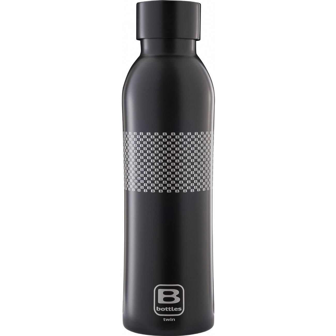 Bugatti Twin 500ml B-Pattern Stainless Steel Drink Bottle - Black