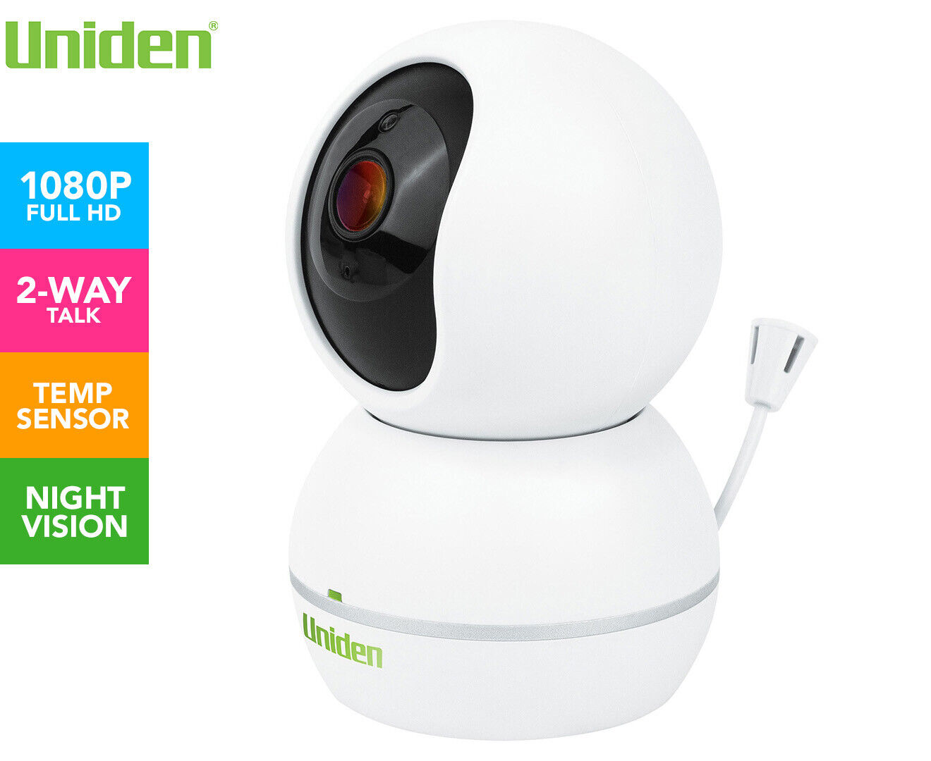 Uniden FULL HD  & Tilt Smart (WiFi) Baby Camera with Smartphone Access