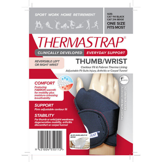 Thermastrap Thumb/Wrist Support - One Size - Black