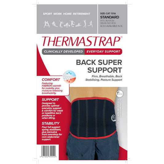 Thermastrap SUPER Back Support - Standard - Black