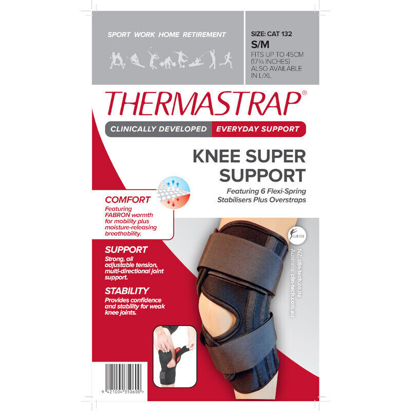 Thermastrap Knee SUPER Support - S/M - Black