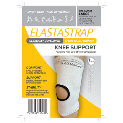 Elastastrap Compression Knee Support White - Large