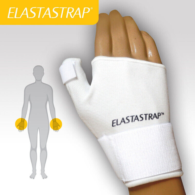 Elastastrap Compression Wrist & Thumb Strap White - Small