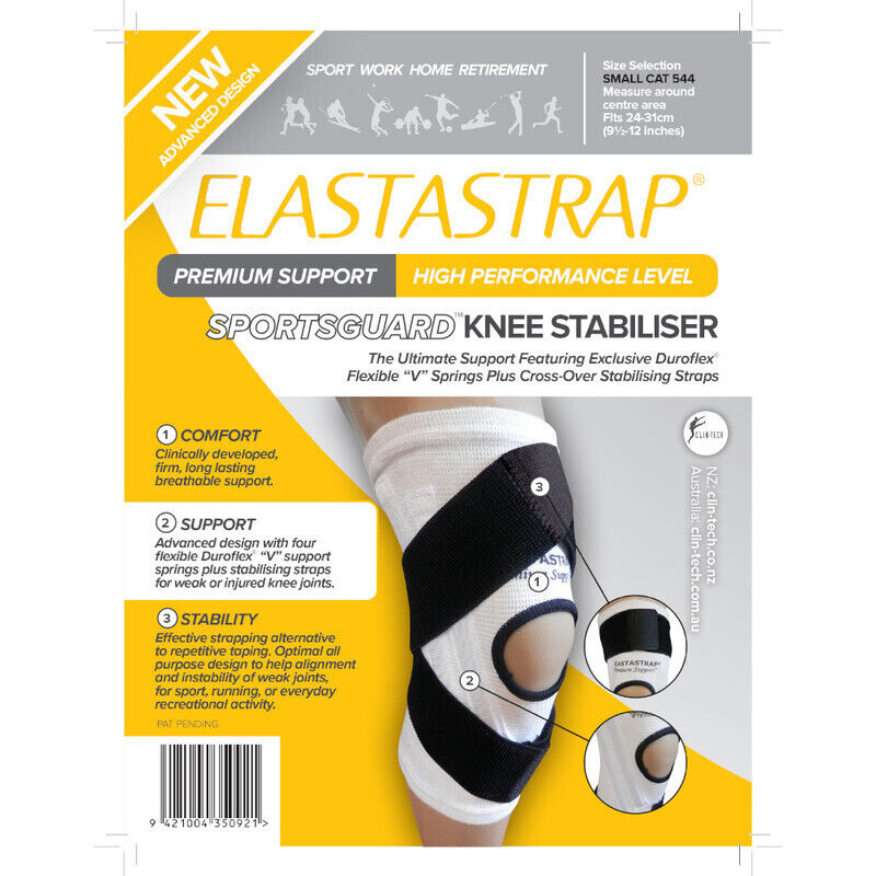 Elastastrap Sportsguard Knee Stabiliser White - Small