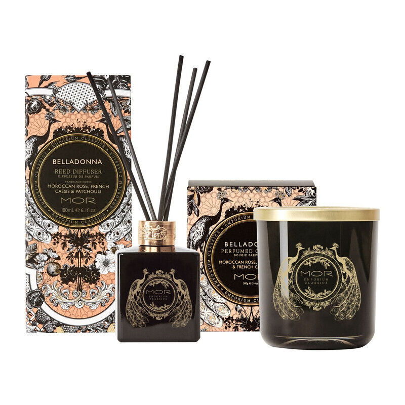 MOR  Emporium Classics Belladonna Candle and Reed Diffuser Set