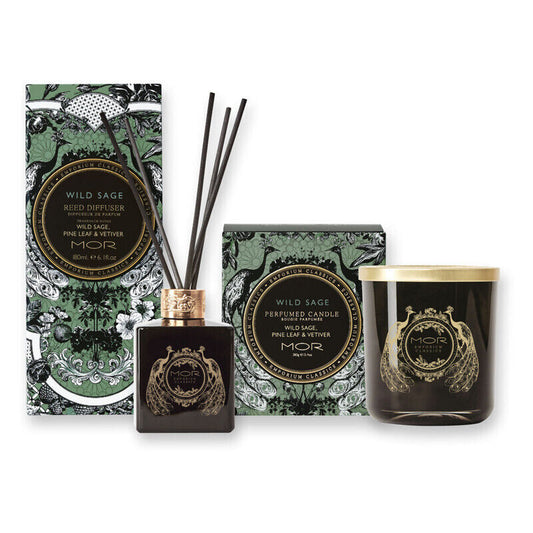 MOR  Emporium Classics Wild Sage Candle and Reed Diffuser Set