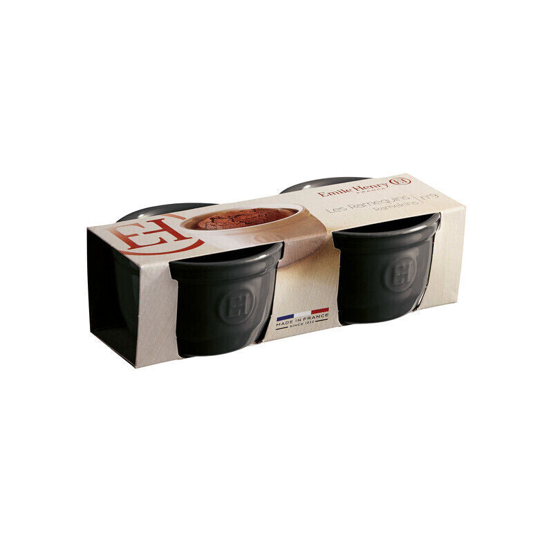 Emile Henry 9cm Ramekin Set of 2 - Charcoal