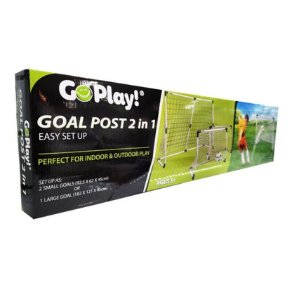 Go Play! 2 in 1 Goal Post set  - White