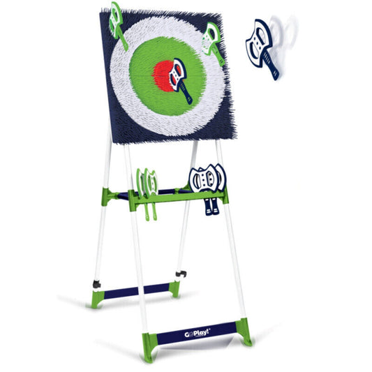 Go Play! Premium Axe Throw game- Red/Green/Black