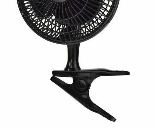 Heller 15cm Desk/Clip 15W 2 Speed Fan/Tilt/Air Cooling/Cooler Black