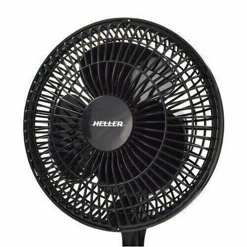 Heller 15cm Desk/Clip 15W 2 Speed Fan/Tilt/Air Cooling/Cooler Black