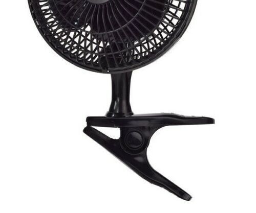 2x Heller 15cm Desk/Personal Clip Fan Tilt Air Cooling Cooler Black