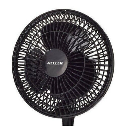 2x Heller 15cm Desk/Personal Clip Fan Tilt Air Cooling Cooler Black