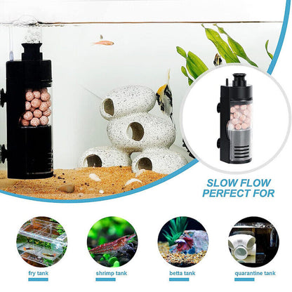 Hygger Aquarium Small Internal Filter - Black