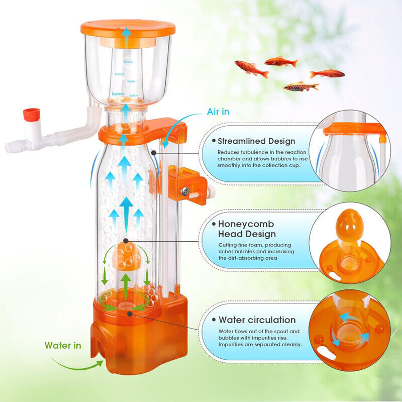 Hygger Internal Mini Protein Skimmer - Orange