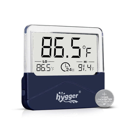 Hygger External Aquarium Thermometer S - White/Blue