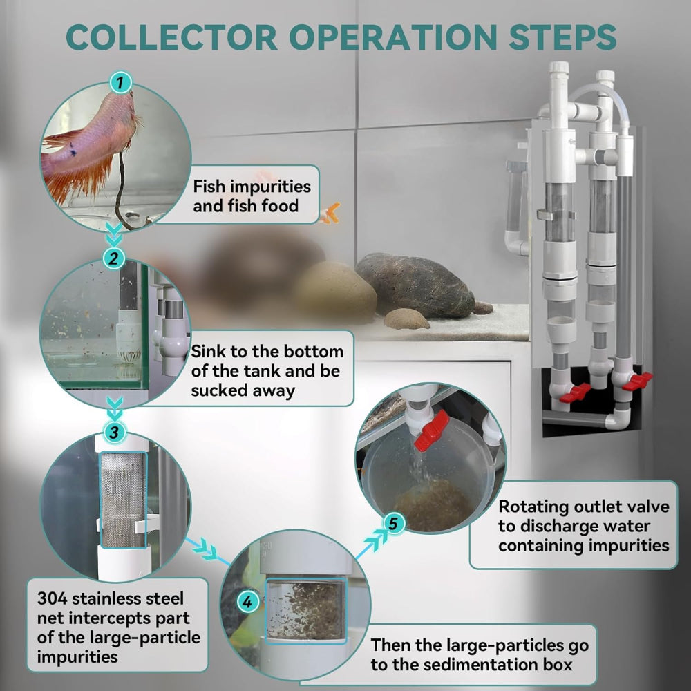 Hygger Fish Waste Collector - Grey
