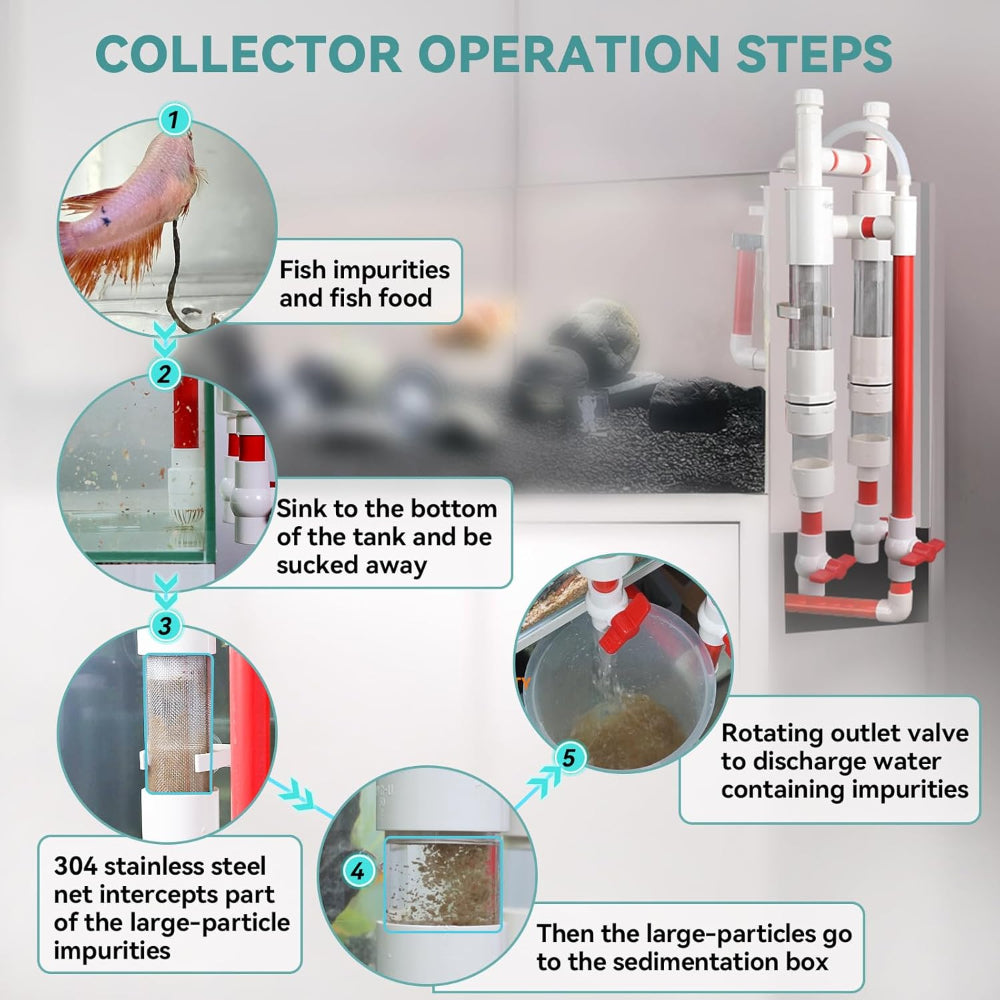 Hygger Fish Waste Collector - Red