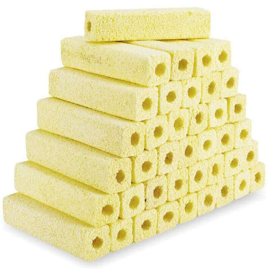 Hygger Aquarium Ceramic Bio Media Blocks 40 pack - Yellow