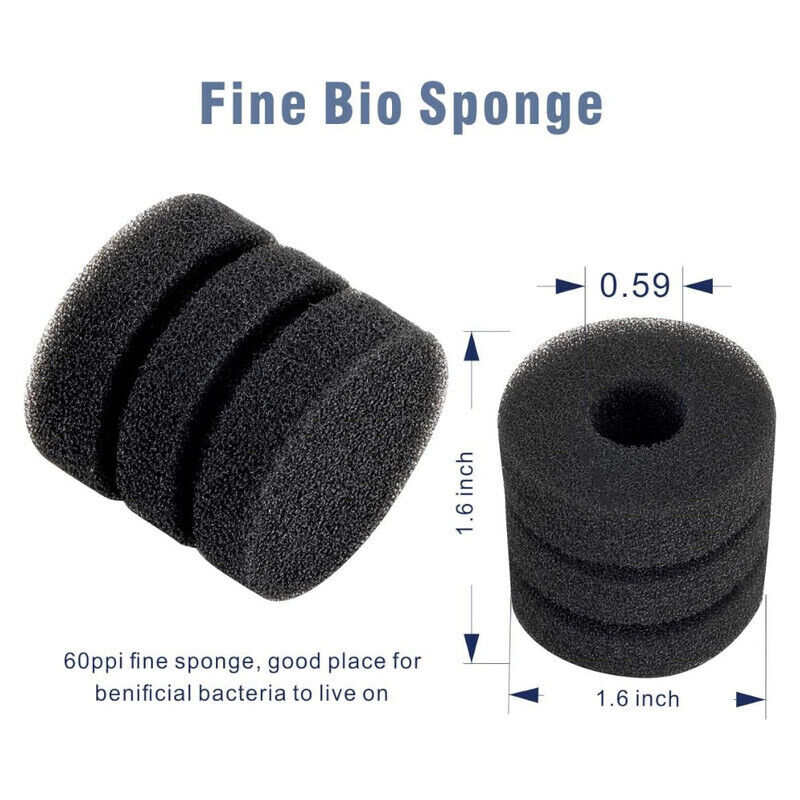 Hygger Fish Tank Sponge Filter Medium - Black