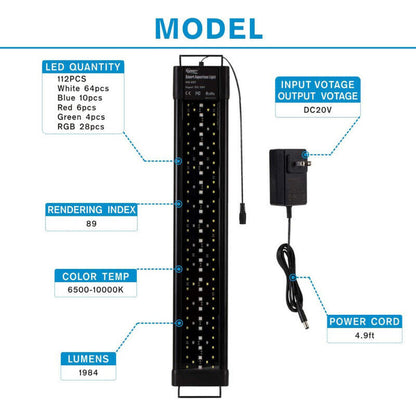 Hygger Planted Aquarium Lighting 36W - Black