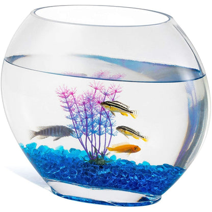 Hygger Mini Glass Oblate Fish Bowl Kit - HG-975-Black